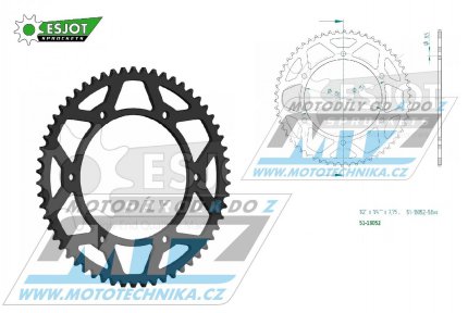 Rozeta etzov (pevodnk) Dural 13052-58zub ESJOT 51-13052-58BP - Fantic 50 Enduro TL50E / 18-19