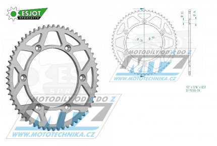 Rozeta etzov (pevodnk) Dural 15084-59zub ESJOT 51-15084-59 - Husqvarna SMS4 125 / 10-14 + SMR125+TE125