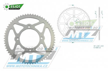 Rozeta etzov (pevodnk) Dural 15087-63zub ESJOT 51-15087-63 - Beta RR 125 LC