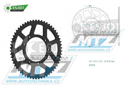 Rozeta etzov (pevodnk) Dural 15113-58zub ESJOT  51-15113-58BP - Fantic 125 Enduro Casa+CBS+Performance+Competizione + Motard Casa+CBS+Performance+Competizione