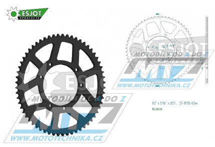 Rozeta etzov (pevodnk) Dural 15113-60zub ESJOT  51-15113-60BP - Fantic 125 Enduro Casa+CBS+Performance+Competizione + Motard Casa+CBS+Performance+Competizione