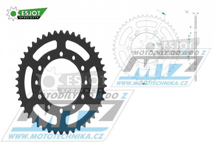 Rozeta etzov (pevodnk) Dural 32029-45zub ESJOT 51-32029-45BP - Kawasaki Eliminator 500+Z500 / 24 + Suzuki GSXR1000 ABS 520 Conversion / 17-21