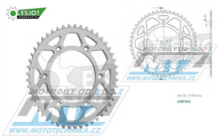 Rozeta etzov (pevodnk) Dural 0897-48zub ESJOT 51-32065-48 - barva stbrn - KTM 125SX+ 250SXF+360EXC+400EXCF+300XC+450XCF+440MX+790 Adventure+620 EGS+690 Duke+125LC2 +350LC4+525SMR+690SMC + Husaberg TE250+FC350+FE450+FS450+ FX450 + Husqvarna F