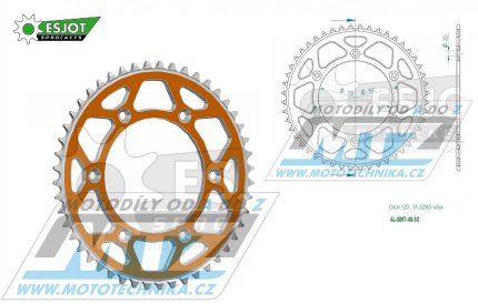 Rozeta etzov (pevodnk) Dural 0897-48zub ESJOT 51-32065-48SO - barva oranov - KTM 125SX+250SXF+ 360EXC+400EXCF+300XC+450XCF+440MX+790 Adventure+620 EGS+690 Duke+125LC2+ 350LC4+525SMR+690SMC + Husaberg TE250+FC350+FE450+FS450+FX450 + Husqvarna