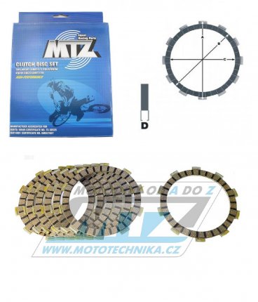 Lamely spojkov tec (s obloenm) MTZ 887-D2335-7 - Yamaha YZ80+YZ85 / 95-24 + DT125R+DT125X