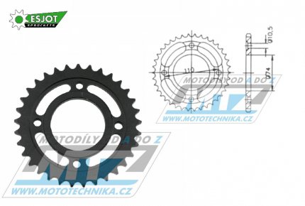 Rozeta ocelov (pevodnk) 0280-41zub ESJOT 50-35027-41 - Honda CB500T / 75-77