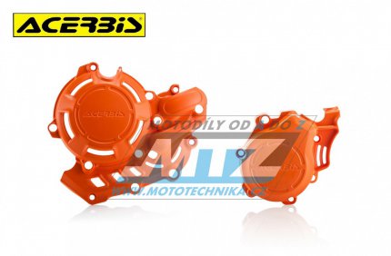 Kryty spojkovho vka a vka zapalovn Acerbis - Gas-Gas EX450F / 21-23 + Husqvarna FC450 / 16-22 + FE450 / 17-23 + FE450S / 22-23 + FE501 / 19-23 + FX450 / 20-22 + KTM 450EXCF+500EXCF / 17-23 + 450SXF / 16-22 + 450XCF / 20-22 - barva oranov