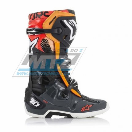 Boty pnsk Alpinestars Tech 10  - oranovo-erveno-ern-ed