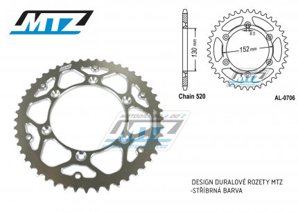 Rozeta etzov (pevodnk) Dural 0706-48zub MTZ - Aprilia RXV450 / 06-12 + SXV450 / 06-12 + RXV550 / 06-12 + SXV550 / 06-12 + BMW G450X / 08-12