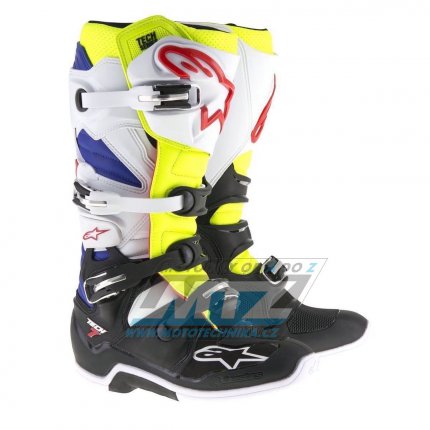 Boty Alpinestars TECH7 offroadov/motocrossov - erno-blo-lut