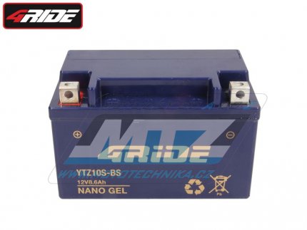 Baterie (akumultor motocyklov) 4RIDE YTZ10S-BS GEL (12V-8,6Ah)