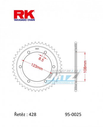 Rozeta ocelov (pevodnk) 0025-60zub RK - Aprilia RS4 125 Replica / 11-13+RS4 125 / 13-17+Tuono 125 / 17-20+RS125 Replica / 17-22+RS125 / 21-23+Tuono 125 / 21-23 + Malaguti Monte Pro 125 / 19-20+RST 125 / 19-20 + Mondial Piega 125i