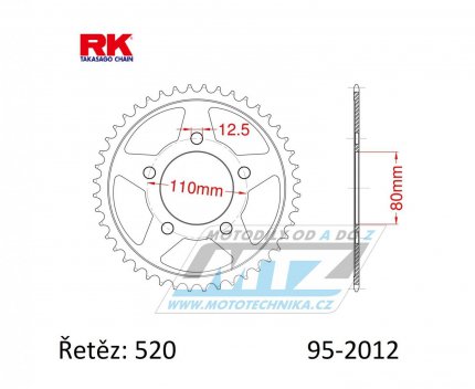 Rozeta ocelov (pevodnk) 2012-42zub RK - Triumph 865 America / 14-17 + 865 Speedmaster / 16-17