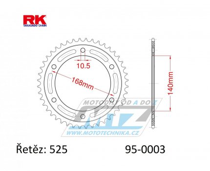 Rozeta ocelov (pevodnk) 0003-47zub RK - BMW F650GS / 08-12 + F650GS SE / 12 + F700GS / 13-18 + F800GS / 08-18 + F800GS Adventure / 13-18 + F800GS Triple Black / 12 + F800GS Trophy / 12 + F800R / 09-20