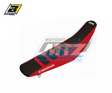 Potah sedla Honda CRF250R / 22-24 + CRF450R / 21-24 - barva erno-erven - typ potahu ZEBRA