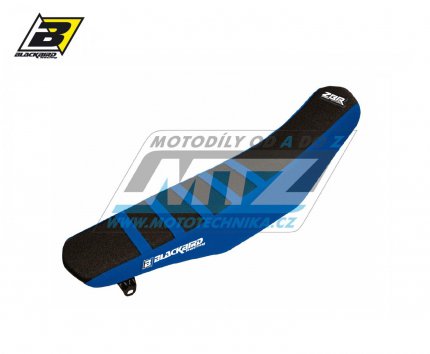 Potah sedla Yamaha YZF250+YZF450 / 06-09 + WRF250 / 07-14 + WRF450 / 07-11 - barva modro-ern - typ potahu ZEBRA