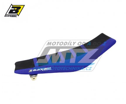 Potah sedla Yamaha YZF250 / 14-18 + YZF450 / 14-17 + WRF250 / 15-19 + WRF450 / 16-18 - barva modro-ern - typ potahu ZEBRA