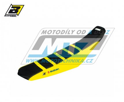 Potah sedla Suzuki RMZ250 / 19-23 + RMZ450 / 18-23 - barva erno-lut - typ potahu ZEBRA