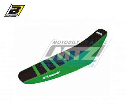 Potah sedla Kawasaki KXF250+KXF450 / 06-08 - barva erno-zelen - typ potahu ZEBRA