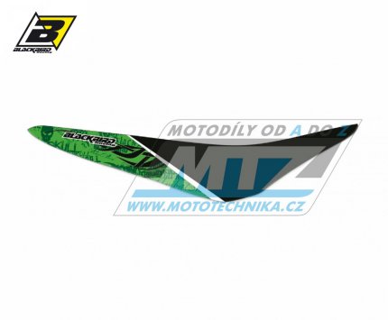 Potah sedla Kawasaki KXF250 / 09-12 + KXF450 / 09-11 - barva erno-zelen - typ potahu SKULL