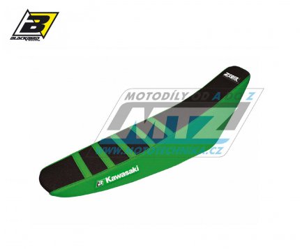 Potah sedla Kawasaki KXF250 / 09-12 + KXF450 / 09-11 - barva erno-zelen - typ potahu ZEBRA