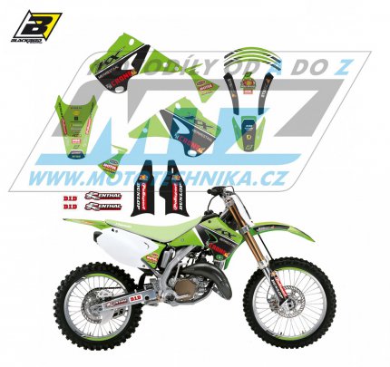 Polepy na motocykl (sada polep Graphics) Kawasaki KX125+KX250 / 03-08 - typ polep Replica FH Racing Team