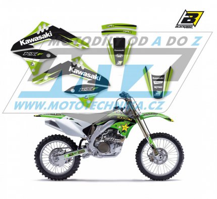 Polepy na motocykl (sada polep Dream) Kawasaki KXF450 / 06-08 - typ polep Dream4