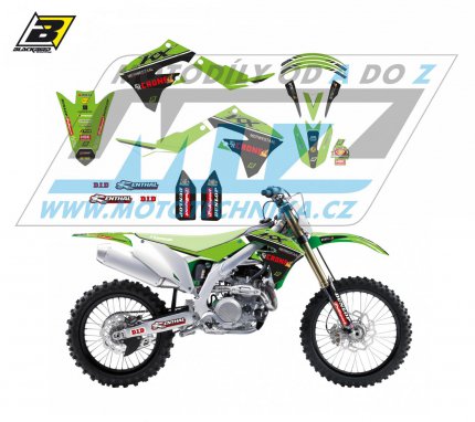 Polepy na motocykl (sada polep Graphics) Kawasaki KXF250 / 21-23 + KXF450 / 19-23 - typ polep Replica FH Racing Team