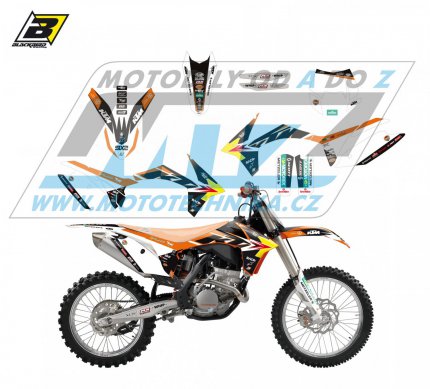 Polepy na motocykl (sada polep Graphics) KTM EXC+EXCF / 12-13 + SX+SXF / 11-12 - typ polep Replica KTM Trophy