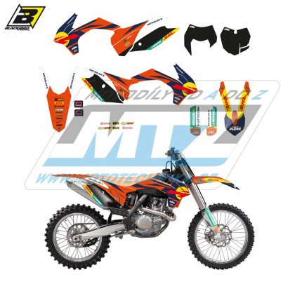 Polepy na motocykl (sada polep Graphics) KTM EXC / 14-16 + SX+SXF / 13-15 - typ polep KTM Factory 23