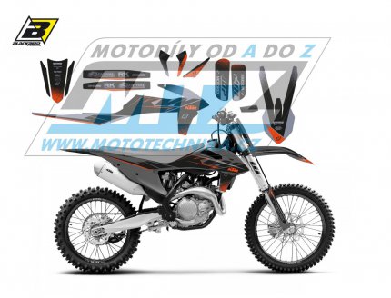 Polepy na motocykl (sada polep Graphics) KTM EXC / 20-23 + SX+SXF / 19-22 - typ polep Mat Black