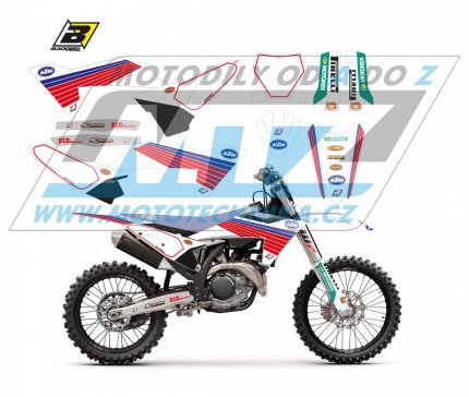 Polepy na motocykl (sada polep vetn slovch tabulek) SX+SXF / 23-24 + EXC+EXCF / 24 - typ polep Retro