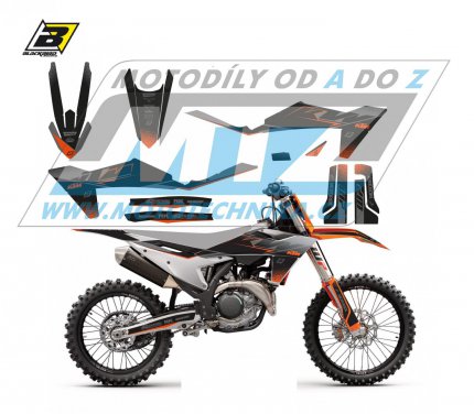 Polepy na motocykl (sada polep Graphics) KTM SX+SXF / 23-24 + EXC+EXCF / 24 - typ polep Mat Black