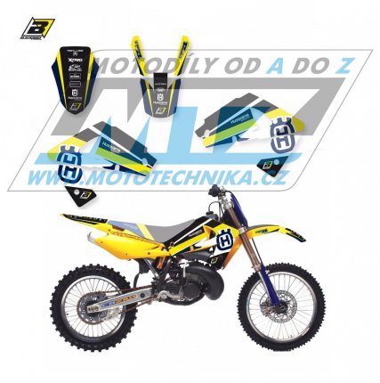 Polepy na motocykl (sada polep Dream) Husqvarna CR125+CR250 + WR125+WR250 / 00-05 + TC250+TC450+TC510 + TE250+TE450+TE510 / 02-04 - typ polep Dream4