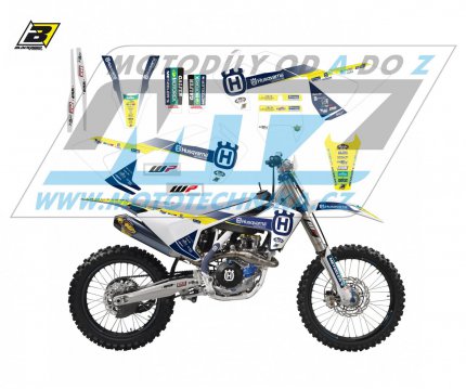 Polepy na motocykl (sada polep Graphics) Husqvarna FC250+FC350+FC450 + TC125+TC250 / 16-18 + FE250+FE350+FE450+FE501 + TE125+TE250+TE300 / 17-19 - typ polep Replica Husqvarna Trophy