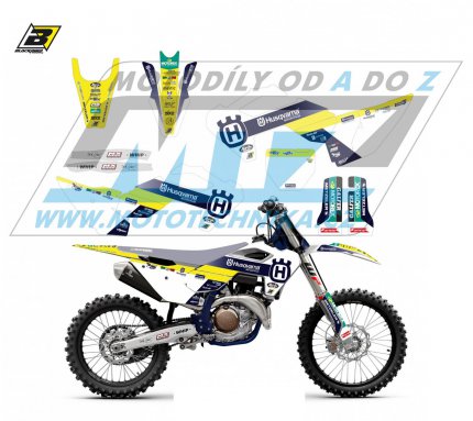 Polepy na motocykl (sada polep Graphics) Husqvarna FC250+FC350+FC450 + TC125+TC250 / 23 - typ polep Replica Husqvarna Trophy