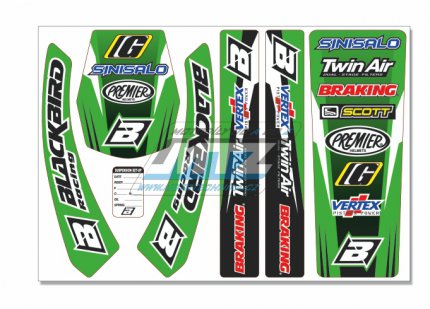 Polepy univerzln pro Kawasaki - Sponsor standard kit