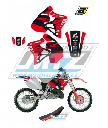 Polepy s potahem sedla (sada polep a potah sedla Dream) - Honda CR125 / 93-97 + CR250 / 92-96 - typ polep Dream4