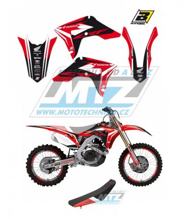 Polepy s potahem sedla (sada polep a potah sedla Dream) - Honda CRF250R / 18-21 + CRF450R / 17-20 + CRF450X / 17-23 - typ polep Dream4