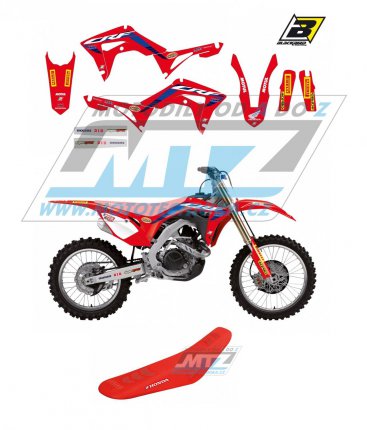 Polepy s potahem sedla (sada polep a potah sedla Graphics) - Honda CRF250R / 18-21 + CRF450R / 17-20 - typ polep Replica Team HRC