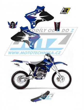 Polepy s potahem sedla (sada polep a potah sedla Dream) - Yamaha WRF250+WRF450 / 03-04 - typ polep Dream4