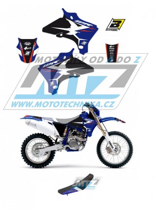 Polepy s potahem sedla (sada polep a potah sedla Dream) - Yamaha WRF250+WRF450 / 05-06 - typ polep Dream4