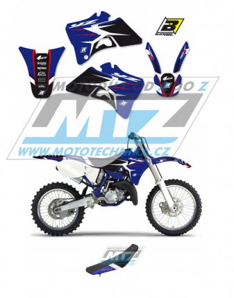 Polepy s potahem sedla (sada polep a potah sedla Dream) - Yamaha YZ125+YZ250 / 96-01 - typ polep Dream4