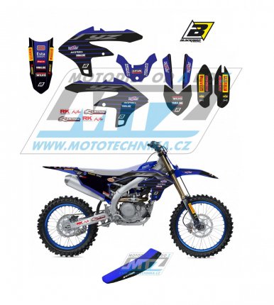 Polepy s potahem sedla (sada polep a potah sedla Graphics) - Yamaha YZF450 / 23 - typ polep Replica Yamaha Factory