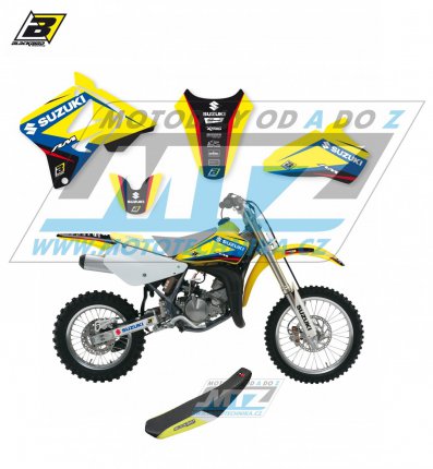 Polepy s potahem sedla (sada polep a potah sedla Dream) - Suzuki RM85 / 02-23 - typ polep Dream4