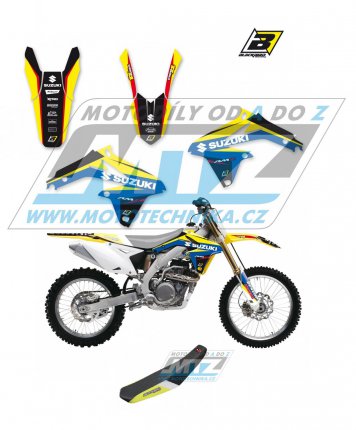 Polepy s potahem sedla (sada polep a potah sedla Dream) - Suzuki RMZ450 / 08-17 - typ polep Dream4