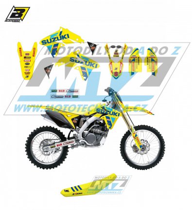 Polepy s potahem sedla (sada polep a potah sedla Graphics) - Suzuki RMZ450 / 08-17 - typ polep Replica Suzuki Restyle