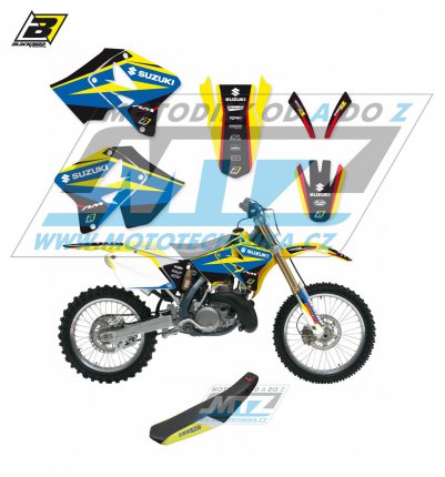 Polepy s potahem sedla (sada polep a potah sedla Dream) - Suzuki RM125+RM250 / 01-11 - typ polep Dream4