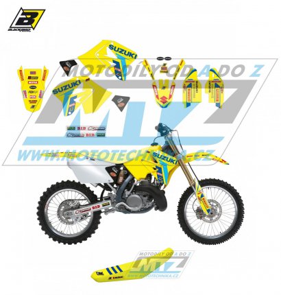 Polepy s potahem sedla (sada polep a potah sedla Graphics) - Suzuki RM125+RM250 / 01-11 - typ polep Replica Suzuki Restyle