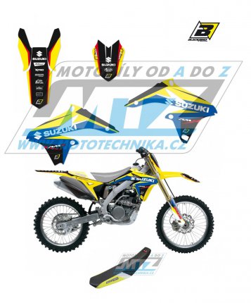 Polepy s potahem sedla (sada polep a potah sedla Dream) - Suzuki RMZ250 / 10-18 - typ polep Dream4